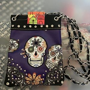 Purple Day of the Dead Purse